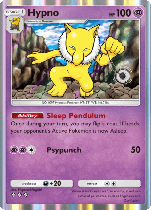 Hypno Pokémon TCG Pocket card.