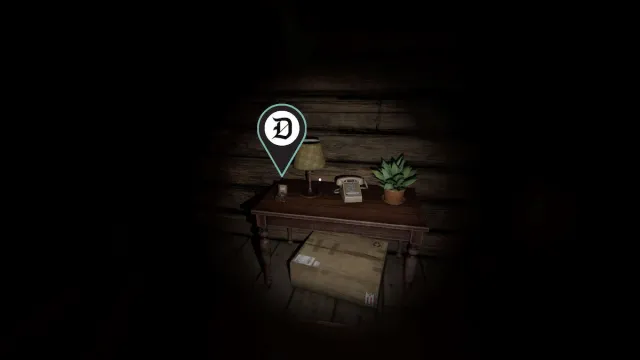 A Music Box on a table on the first floor of Bleasdale Farmhouse in Phasmophobia.