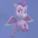 A Pink Baby Pegasus in Disney Dreamlight Valley. 