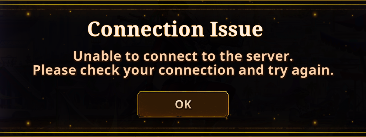 connection issue: unable to connect to the server