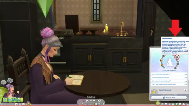 The Rebirth unlock tier marked on the Soul's Journey page in The Sims 4 Life & Death.