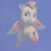 A Yellow Baby Pegasus in Disney Dreamlight Valley.