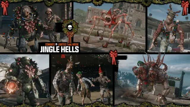 A screen highlighting environmental changes in Black Ops 6 Jingle Hells.