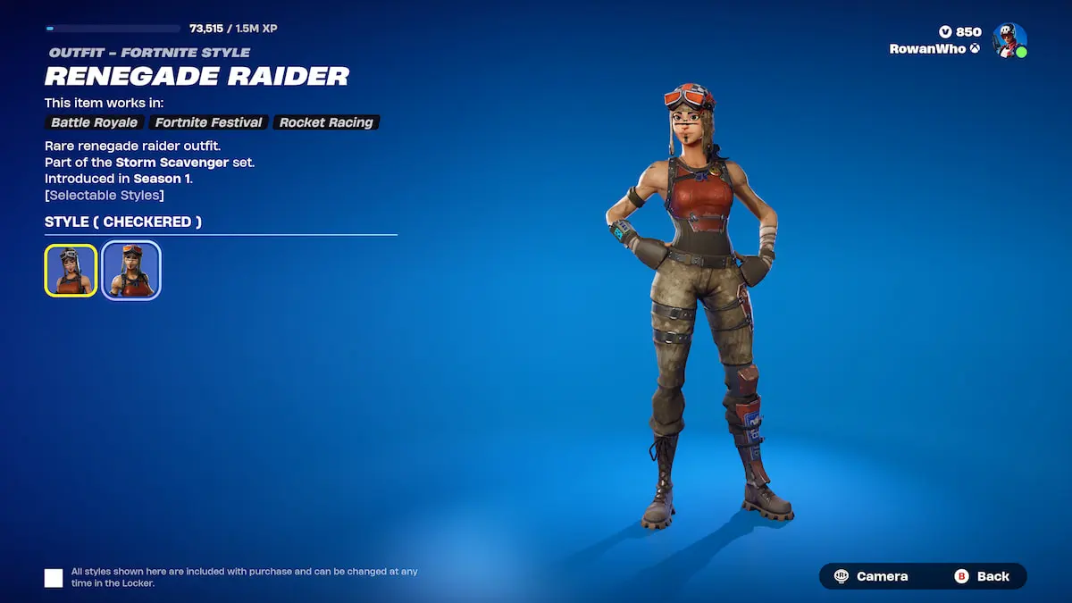 renegade raider in the item shop