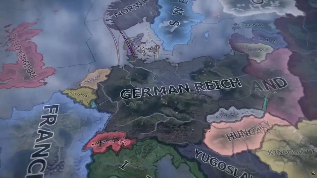 Third Reich expanding in Hearts of Iron 4.