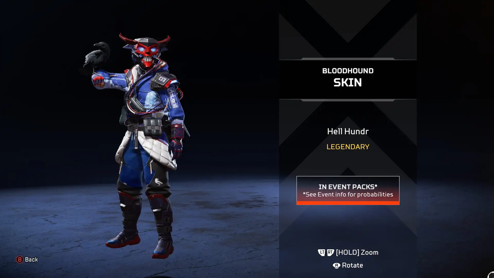 Bloodhound skin featuring a red devil mask.