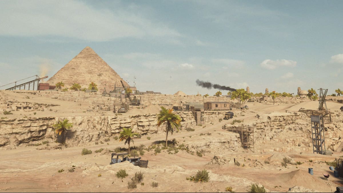 A vast and empty desert scene from Indiana Jones