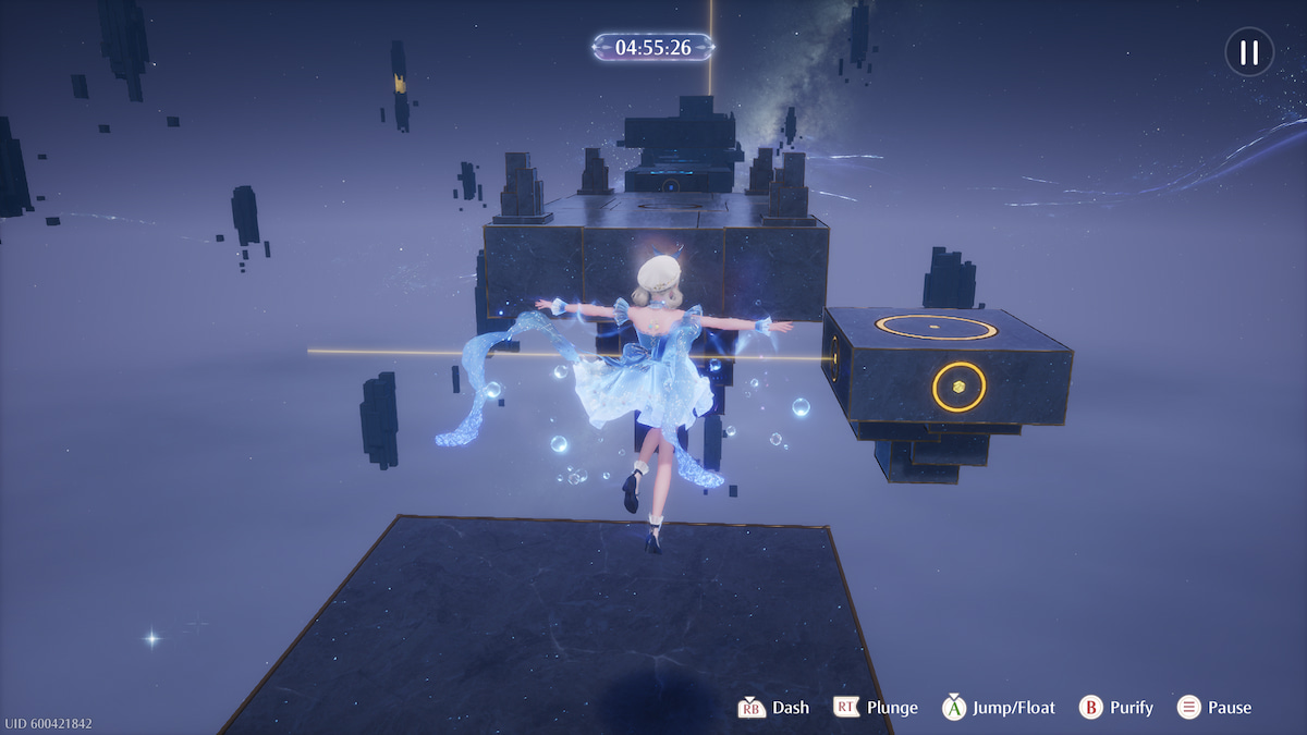 Infinity nikki floating across steps