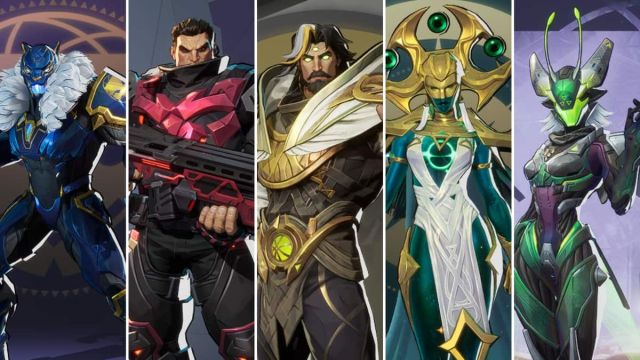 A selection of skins provided in the Marvel Rivals Season 0 Battle Pass