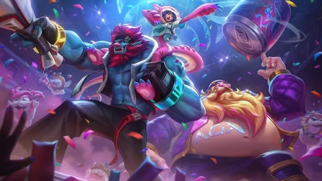 Gragas, Neeko and Trundle partying.