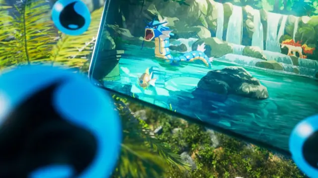 Screenshot from the official Pokémon TCG Pocket Mythical Island trailer showing Pokémon key art and Water energy.