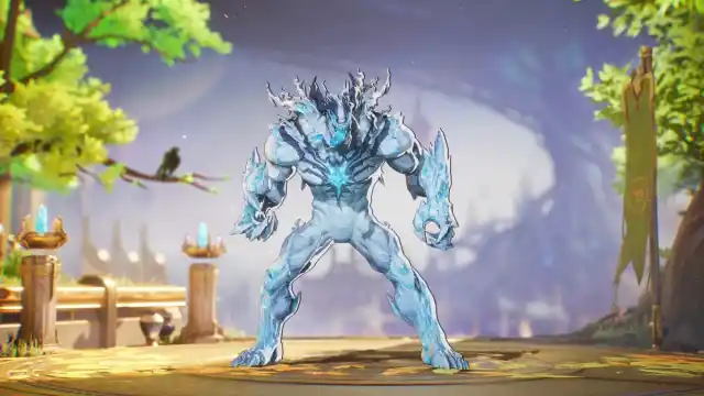 Venom's Winter Celebration skin in Marvel Rivals with an icy feel.