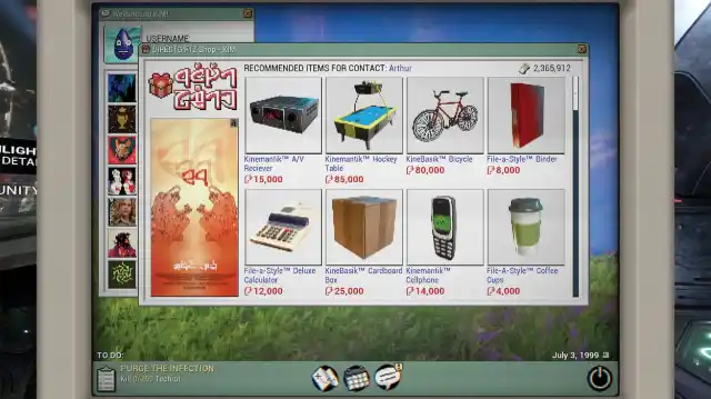 Image showing the Gift screen in Warframe 1999.