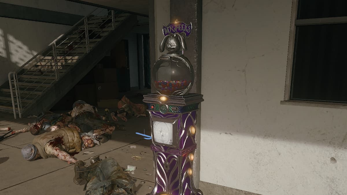 A gobblegum machine in Call of Duty Black Ops 6 Zombies.