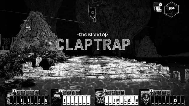 The island of CLAPTRAP in CRYPTMASTER.