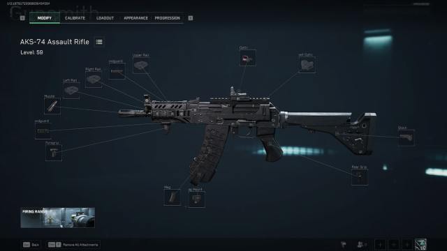 AKS-74 loadout screen in Delta Force