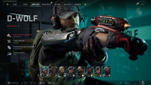 D-Wolf operator screen in Delta Force