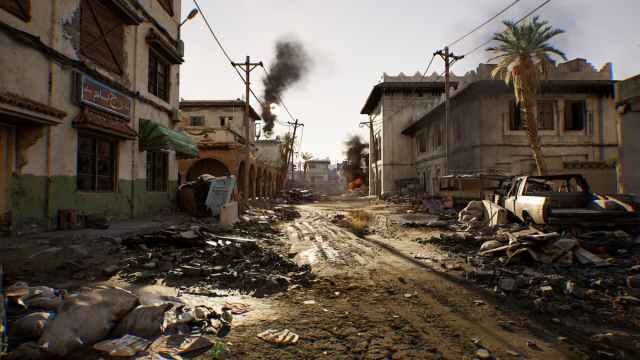 Destroyed desert town in Delta Force