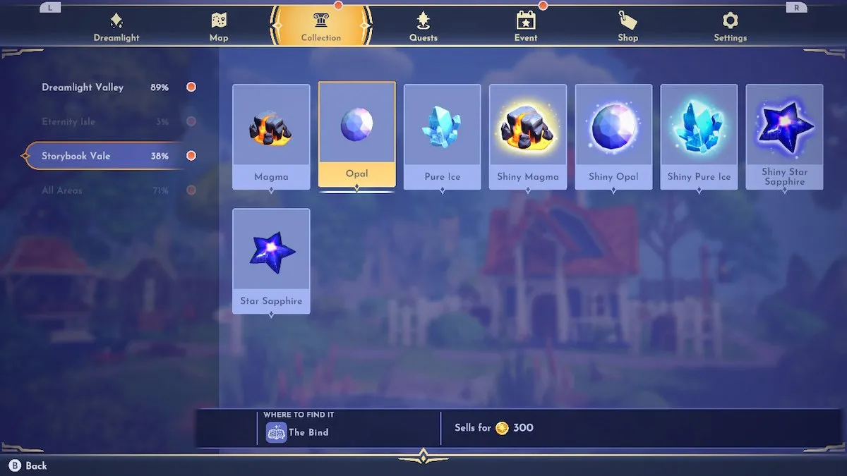 Where to find Opal in Disney Dreamlight Valley