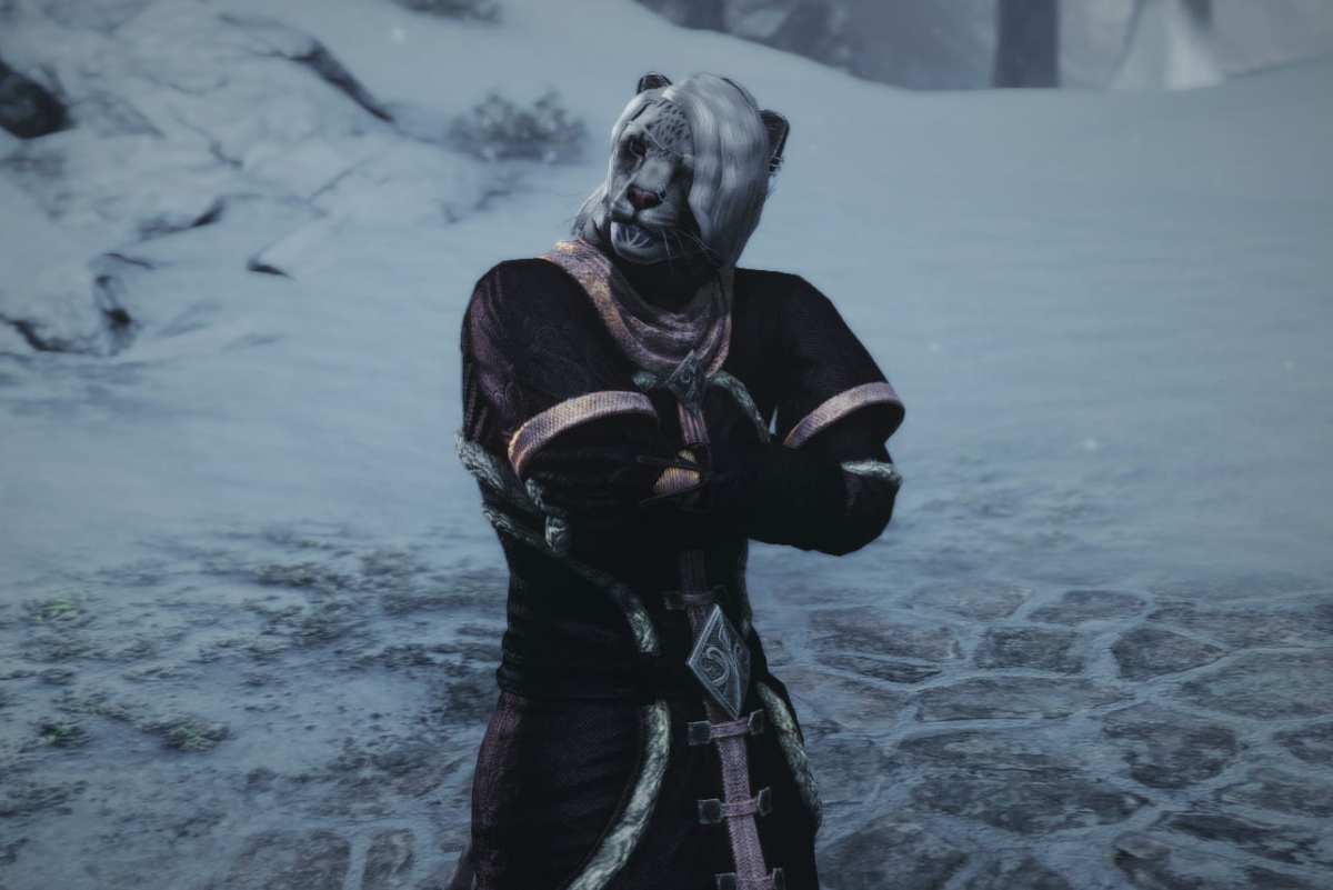 An ESO character shivers in the cold.