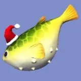 A Festive Fugu in Disney Dreamlight Valley.