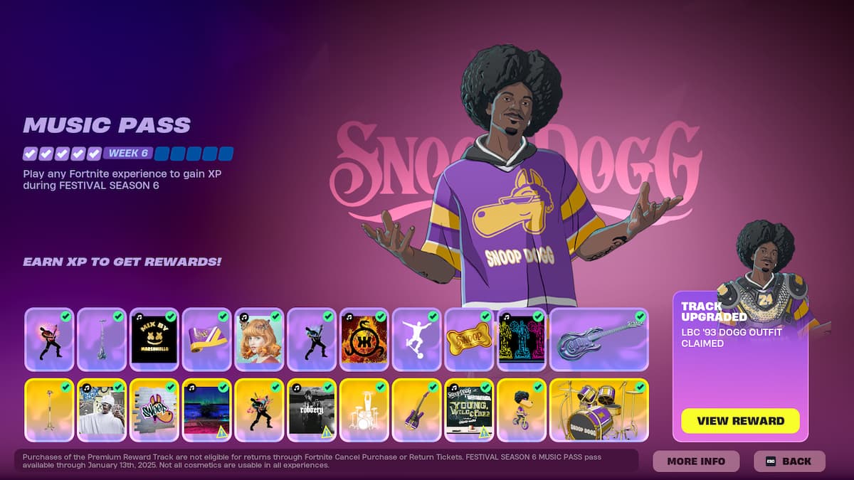 Pass Festival Snoop Dogg di Fortnite.