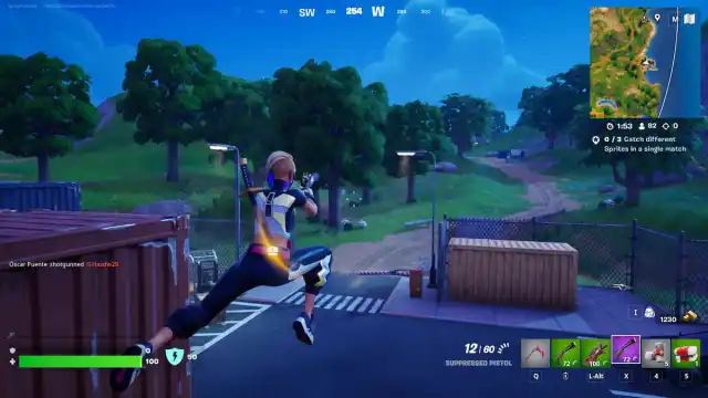 Fortnite character performing a wall kick