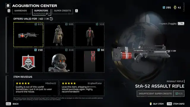 Helldivers 2 superstore featuring Killzone items