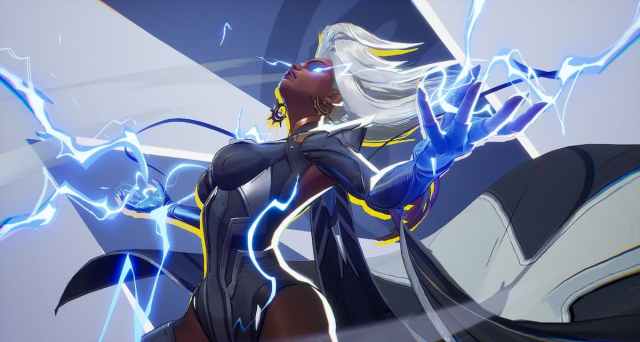 Storm in Marvel Rivals holds her hands out, lightning streaking from them.