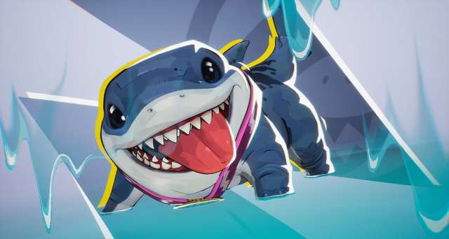 Jeff the Land Shark in Marvel Rivals, a small shark with legs.