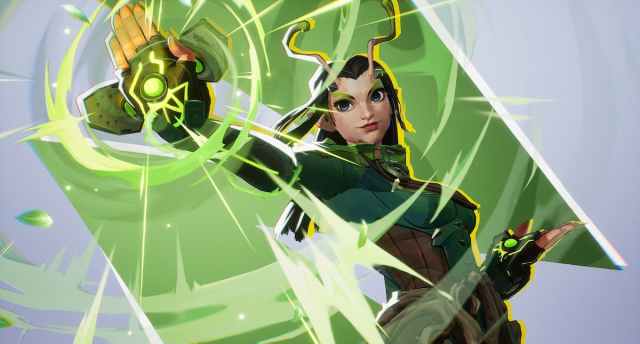 Mantis in Marvel Rivals extends her palm forward.