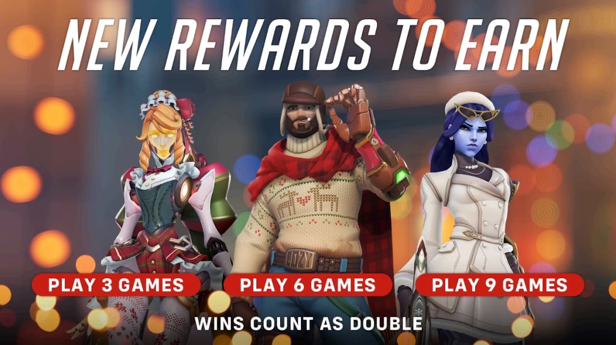 OW2 game reward skins for Echo, Cassidy, and Widowmaker.