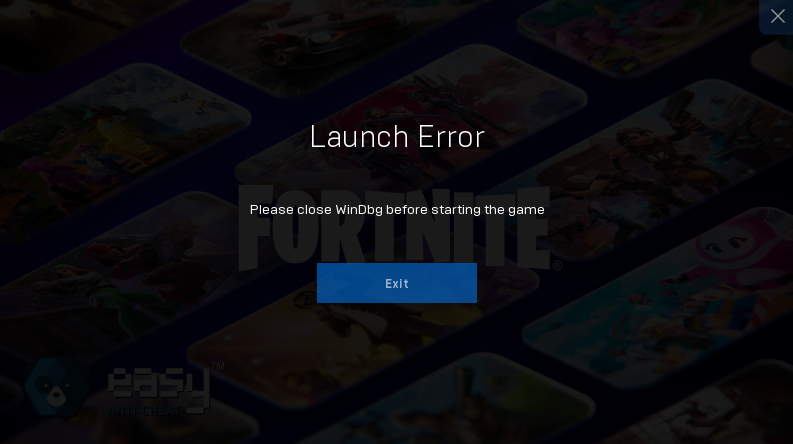 Как исправить Fortnite «Ошибка запуска: закройте WinDbg перед запуском игры»