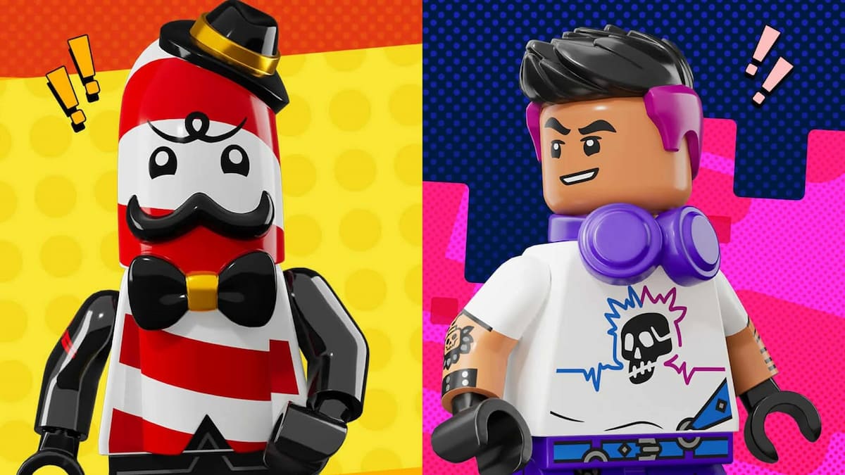 The Mr. Dappermint and Chord Kahele Skins in LEGO Fortnite.