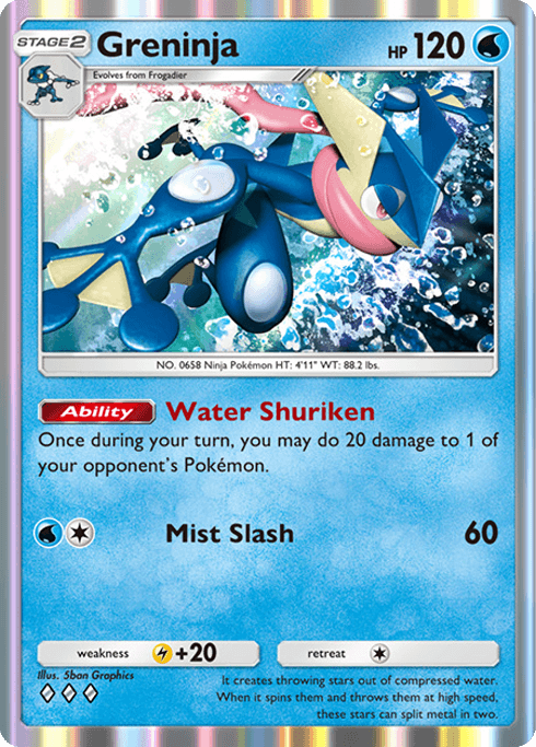 Greninja Pokémon TCG Pocket card.