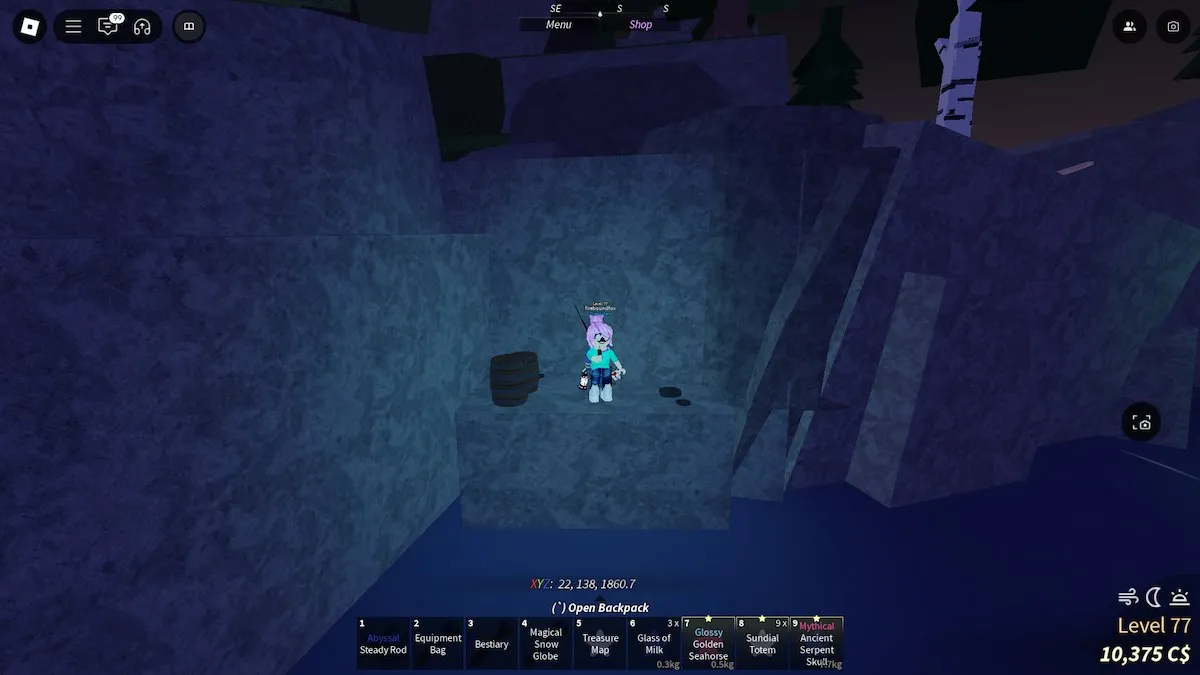 The starting location to find the Tempest Totem in Roblox Fisch. 