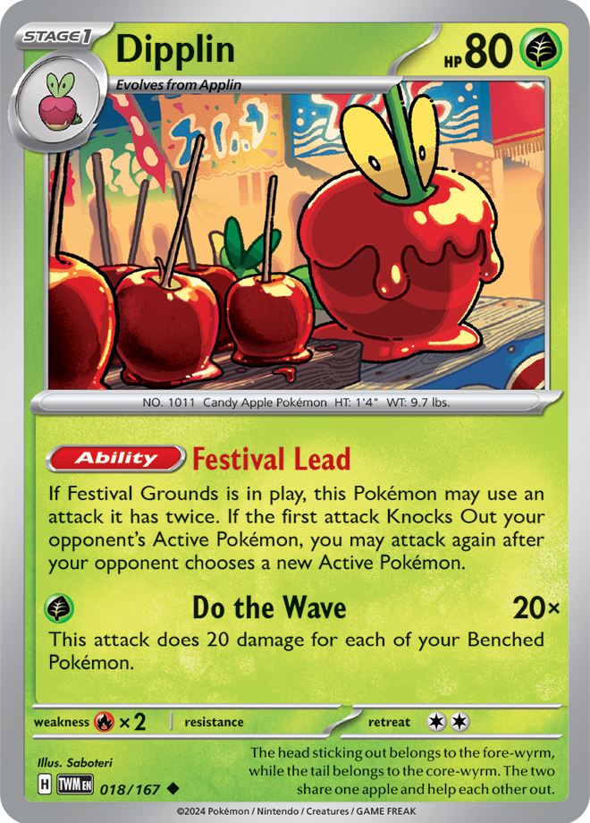 Dipplin Pokémon card.