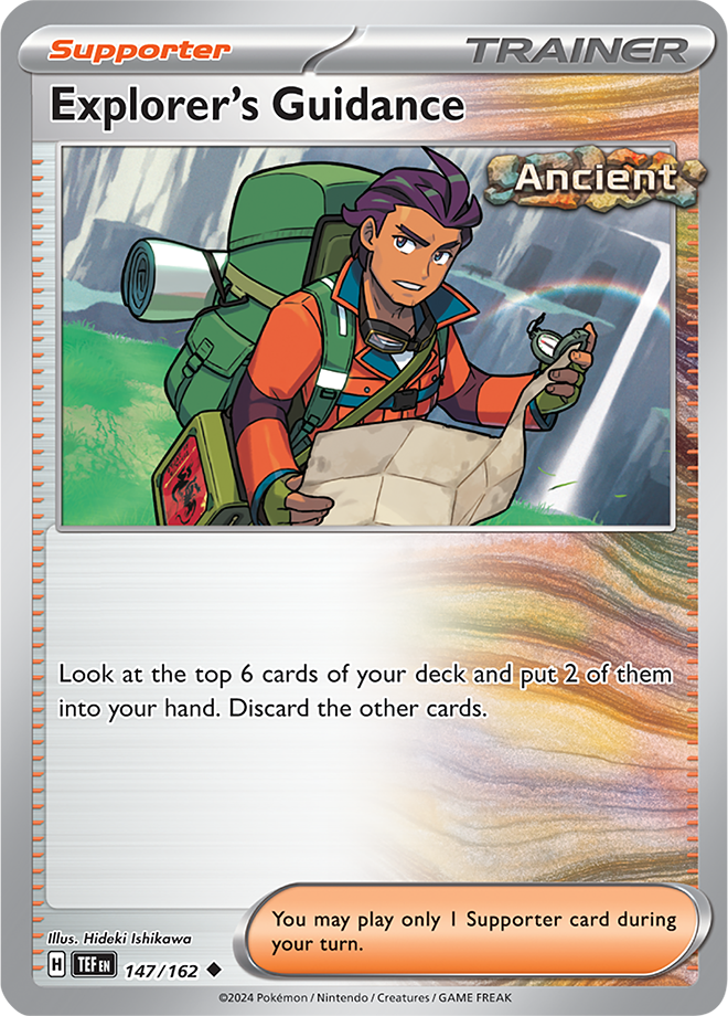 Explorer's Guidance Pokémon card.