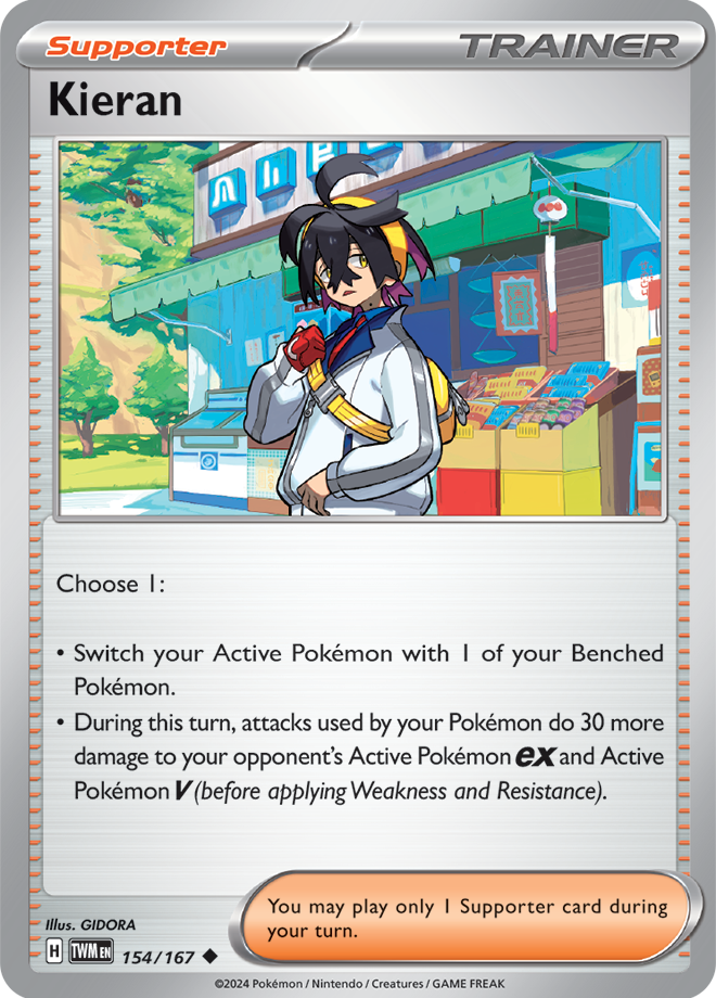 Kieran Pokémon card.