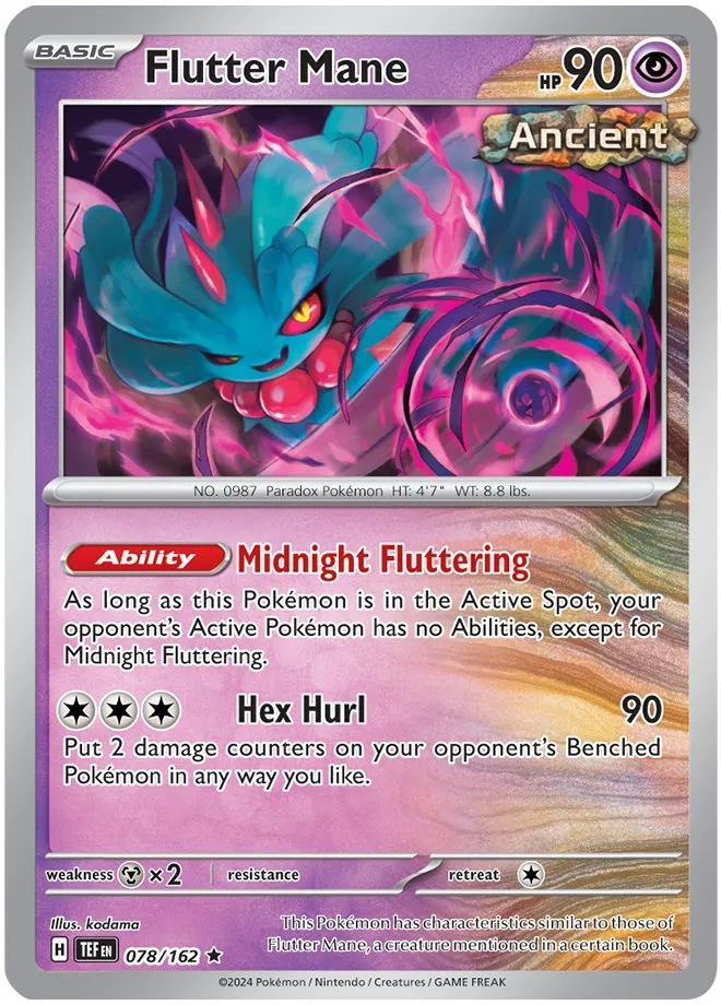 Flutter Mane Pokémon card.