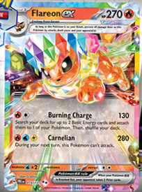 Flareon ex Pokémon card screenshot.