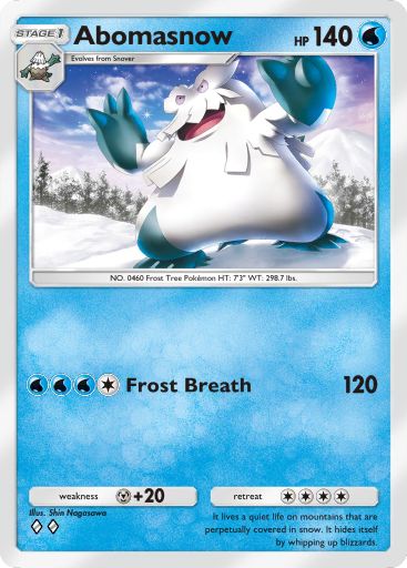 Abomasnow from Space-Time Smackdown in Pokemon TCG Pocket