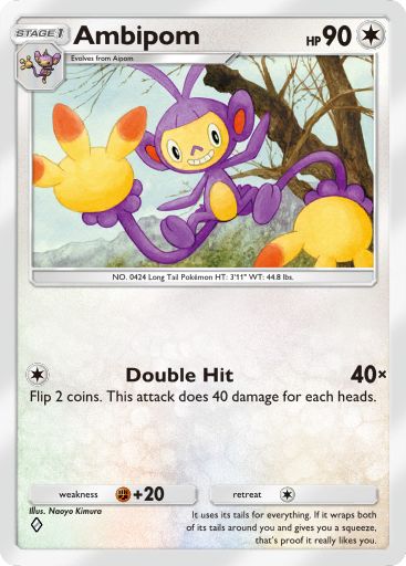 Ambipom from Space-Time Smackdown in Pokemon TCG Pocket