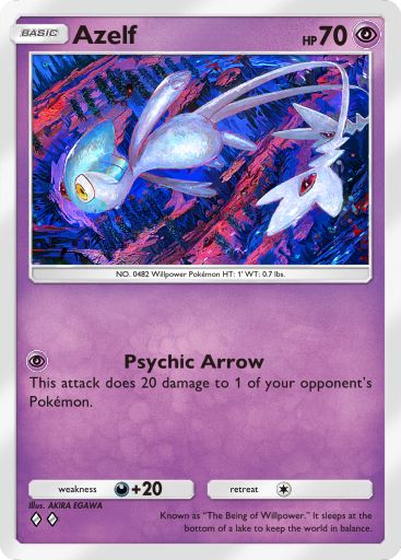 Azelf from Space-Time Smackdown in Pokemon TCG Pocket