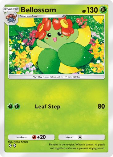 Bellossom from Space-Time Smackdown in Pokemon TCG Pocket