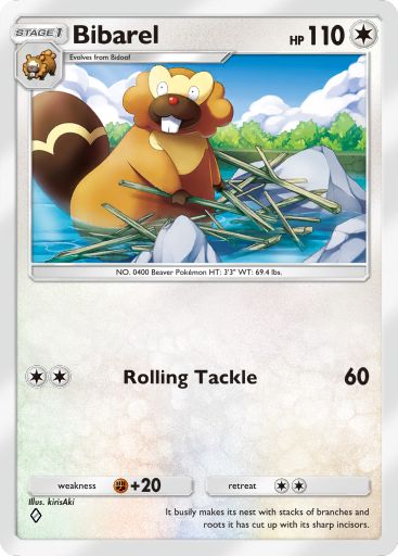 Bibarel from Space-Time Smackdown in Pokemon TCG Pocket