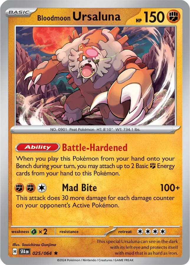 Bloodmoon Ursaluna Pokémon card.