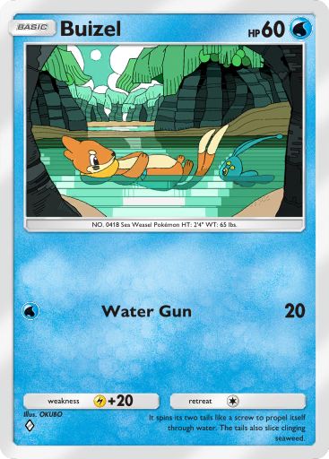 Buizel from Space-Time Smackdown in Pokemon TCG Pocket