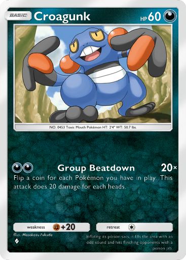 Croagunk from Space-Time Smackdown in Pokemon TCG Pocket