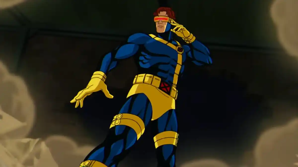 Cyclops standing in the rubble in X-Men 97.